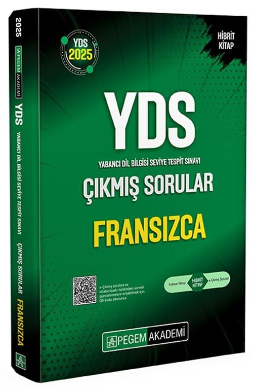 Pegem 2025 YDS Fransızca Çıkmış Sorular Çözümlü Pegem Akademi Yayınları