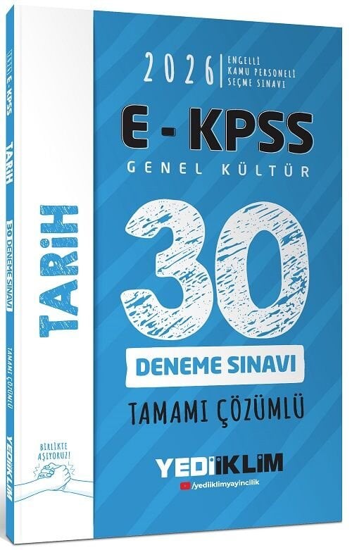Yediiklim 2026 EKPSS Tarih 30 Deneme Çözümlü Yediiklim Yayınları