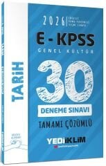 Yediiklim 2026 EKPSS Tarih 30 Deneme Çözümlü Yediiklim Yayınları