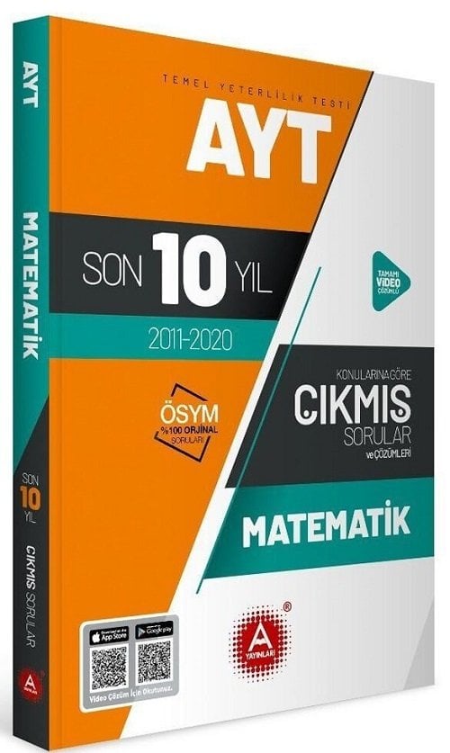 SÜPER FİYAT - A Yayınları YKS AYT Matematik Son 10 Yıl Çıkmış Sorular 2011-2020 A Yayınları