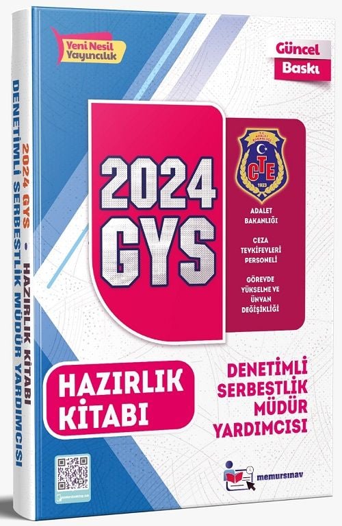 Memur Sınav 2024 GYS Ceza Tevkifevleri Denetimli Serbestlik Müdür Yardımcısı Sınavı Konu Anlatımlı Hazırlık Kitabı Görevde Yükselme Memur Sınav
