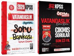 İndeks Akademi 2026 KPSS Vatandaşlık Soru Bankası + Çıkmış Sorular 2 li Set - Emrah Vahap Özkaraca İndeks Akademi Yayıncılık