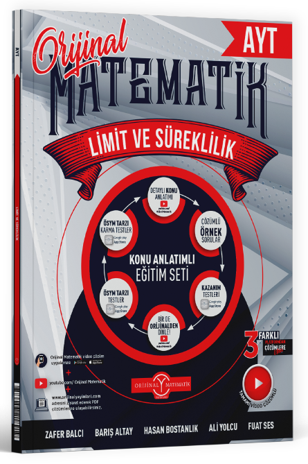 Orijinal YKS AYT Matematik Limit ve Süreklilik Konu Anlatımlı Eğitim Seti Orijinal Yayınları