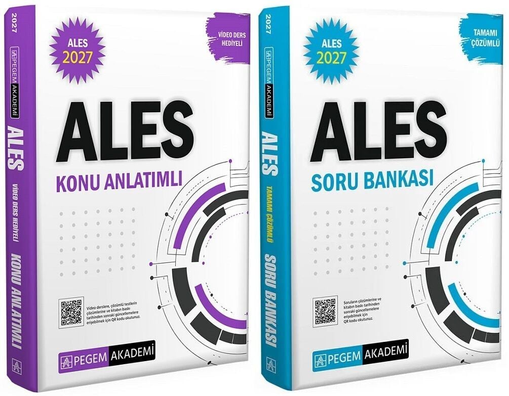 Pegem 2027 ALES Konu Anlatımlı + Soru Bankası 2 li Set Pegem Akademi Yayınları