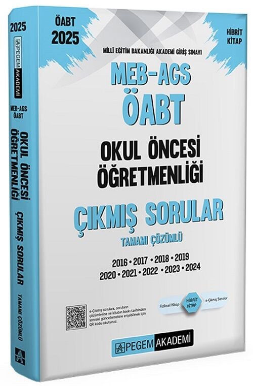 Pegem 2025 ÖABT MEB-AGS Okul Öncesi Öğretmenliği Çıkmış Sorular Çözümlü Pegem Akademi Yayınları