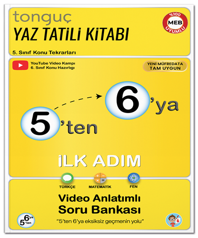 Tonguç 5 ten 6 ya İlk Adım Yaz Tatili Kitabı Tonguç Akademi