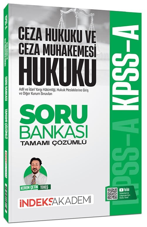 İndeks Akademi 2027 KPSS A Grubu Ceza Hukuku ve Ceza Muhakemesi Hukuku Soru Bankası Çözümlü - Kerem Çetin Tekeş İndeks Akademi Yayıncılık