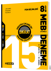 Hız Yayınları 8. Sınıf Fen Bilimleri Dikkat Sınavda Çıkabilir 15 Deneme Hız Yayınları