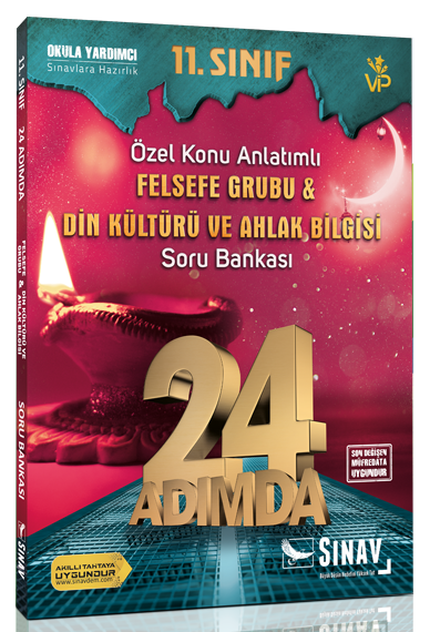 Sınav 11. Sınıf Felsefe Grubu Din Kültürü ve Ahlak Bilgisi 24 Adımda Özel Konu Anlatımlı Soru Bankası Sınav Yayınları
