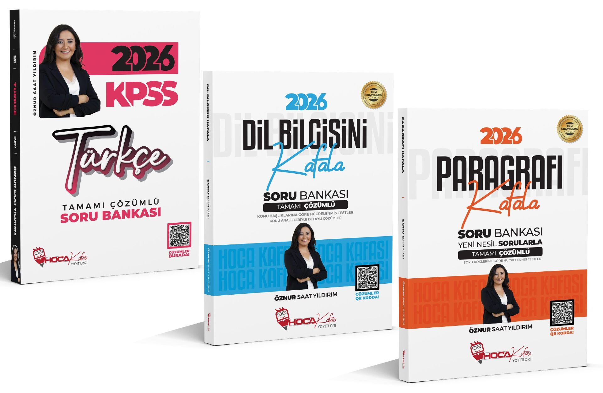 Hoca Kafası 2026 KPSS Türkçe + Paragraf + Dil Bilgisi Soru Bankası 3 lü Set - Öznur Saat Yıldırım Hoca Kafası Yayınları