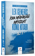 Dizgi Kitap İcra Müdürlüğü Lex Generis Mevzuat Konu Kitabı Cilt 2 - Ozan Erdem Dizgi Kitap