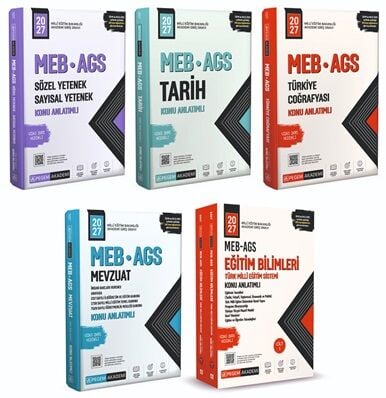 Pegem 2027 MEB-AGS Tüm Dersler Konu Anlatımlı 5 li Set Pegem Akademi Yayınları