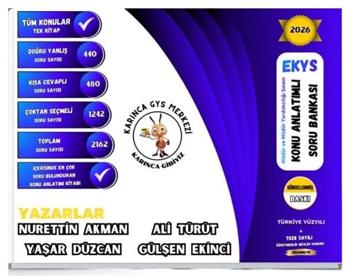 Karınca 2026 MEB EKYS Konu Anlatımlı Soru Bankası - Nurettin Akman Karınca GYS Merkezi