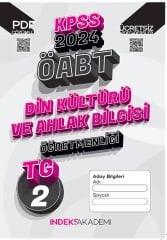 İndeks Akademi 2024 ÖABT TG-2 Türkiye Geneli Deneme Din Kültürü Çözümlü İndeks Akademi Yayıncılık