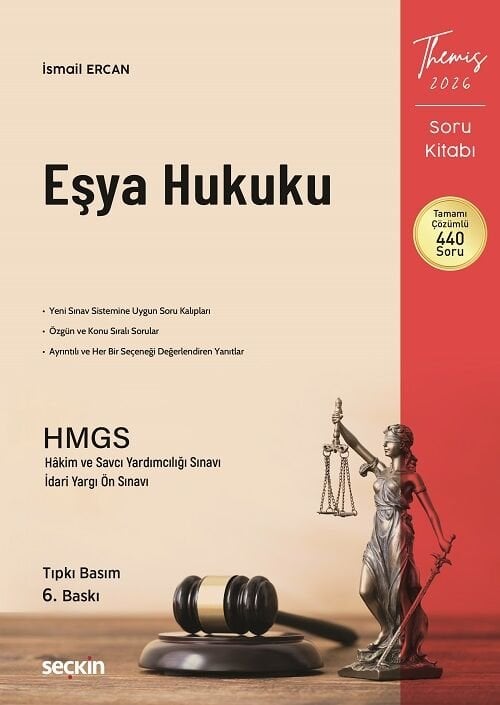 Seçkin 2026 THEMİS HMGS Hakimlik Eşya Hukuku Soru Kitabı Çözümlü 6. Baskı - İsmail Ercan Seçkin Yayınları