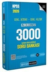 Pegem 2026 KPSS Genel Yetenek Genel Kültür EZBERBOZAN 3000 Soru Bankası Tek Kitap Pegem Akademi Yayınları