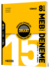 Hız Yayınları 8. Sınıf Türkçe Dikkat Sınavda Çıkabilir 15 Deneme Hız Yayınları