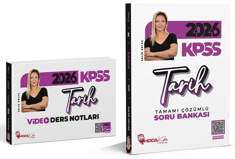 Hoca Kafası 2026 KPSS Tarih Video Ders Notları + Soru Bankası 2 li Set - Selin Ortaç Hoca Kafası Yayınları