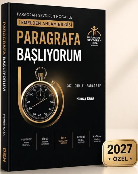 Paragrafı Sevdiren Hoca 2027 KPSS ALES DGS TYT AYT MSÜ Paragrafa Başlıyorum Temelden Anlama Bilgisi - Hamza Kaya Paragrafı Sevdiren Hoca
