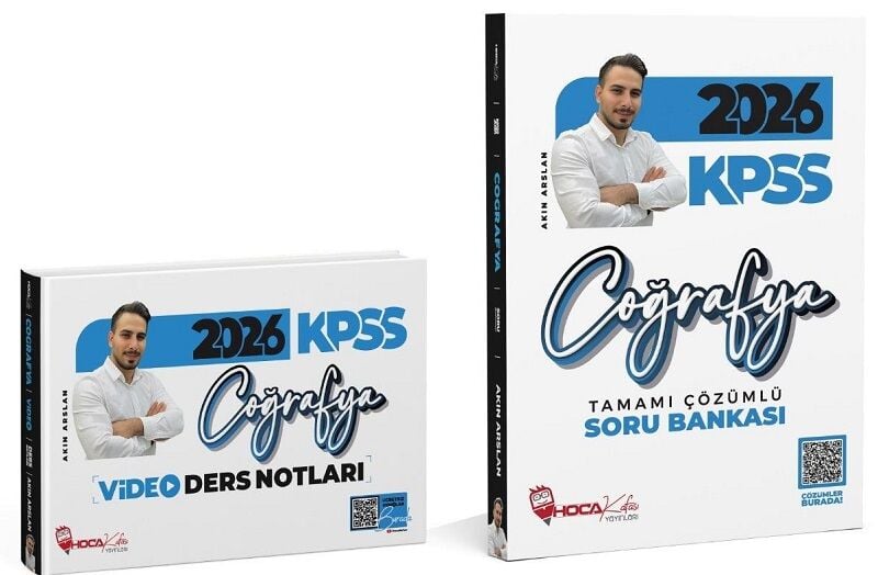 Hoca Kafası 2026 KPSS Coğrafya Video Ders Notları + Soru Bankası 2 li Set - Akın Arslan Hoca Kafası Yayınları