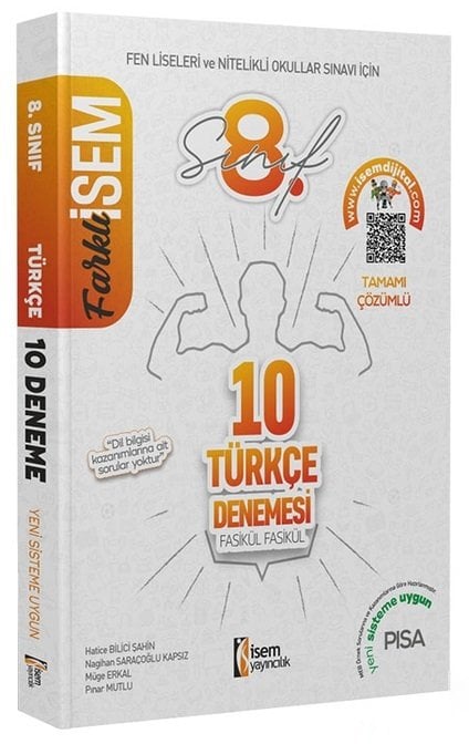 İsem 8. Sınıf Farklı İsem Türkçe 10 Sarmal Deneme İsem Yayıncılık
