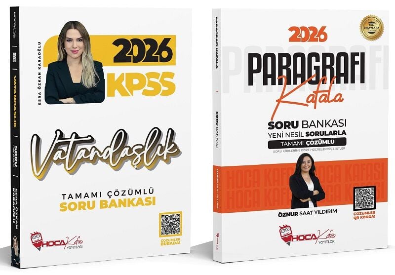 Hoca Kafası 2026 KPSS Vatandaşlık + Paragraf Soru Bankası 2 li Set - Esra Özkan Karaoğlu, Öznur Saat Yıldırım Hoca Kafası Yayınları