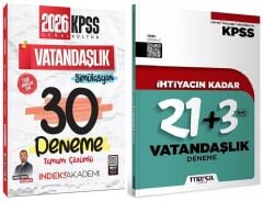 İndeks + Marka 2026 KPSS Vatandaşlık Simülasyon 30+24 Deneme 2 li Set - Emrah Vahap Özkaraca İndeks Akademi + Marka Yayıncılık