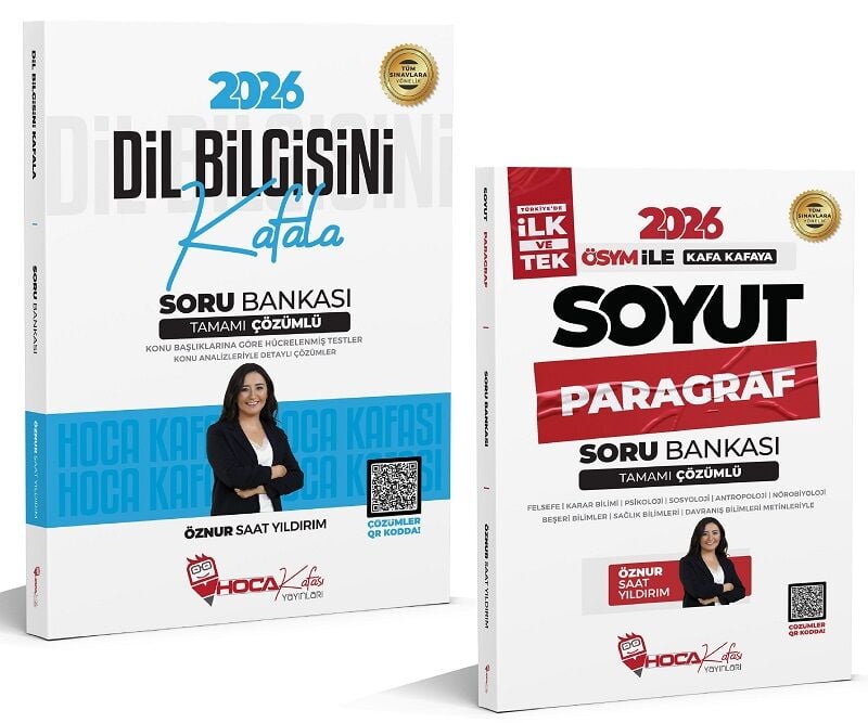 Hoca Kafası 2026 KPSS TYT Dil Bilgisi + Paragraf Soru Bankası 2 li Set - Öznur Saat Yıldırım Hoca Kafası Yayınları