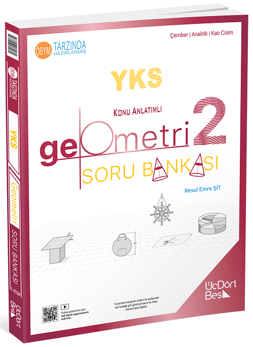 Üç Dört Beş 2027 YKS TYT AYT Geometri-2 Konu Anlatımlı Soru Bankası Üç Dört Beş Yayınları