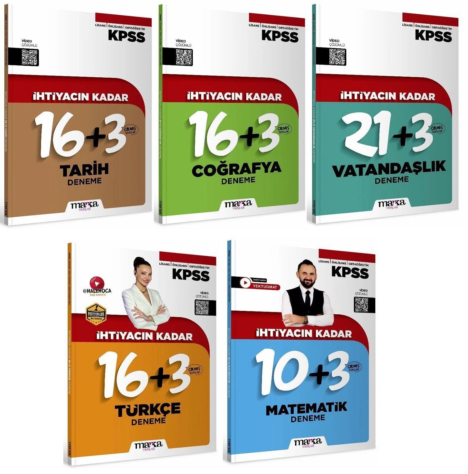 Marka 2026 KPSS Genel Yetenek Genel Kültür İhtiyacın Kadar 94 Deneme 5 li Set Marka Yayınları
