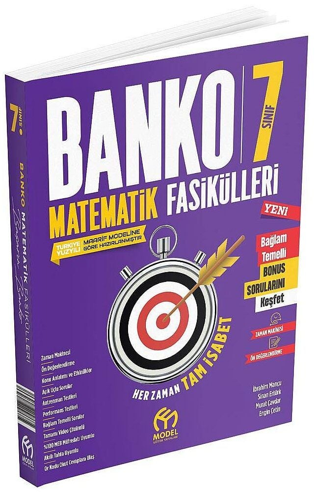 Model 7. Sınıf Matematik Banko Maarif Modeli Fasikülleri Model Eğitim Yayınları