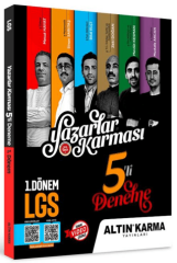 Altın Karma 8. Sınıf LGS 1. Dönem Yazarlar Karması 5 li Deneme Çözümlü Altın Karma Yayınları