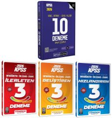 Pegem + Yönerge 2026 KPSS Genel Yetenek Genel Kültür 10 + 9 Deneme 4 lü Set Pegem Akademi  + Yönerge Yayınları