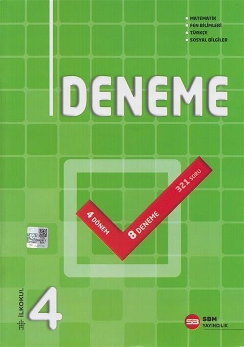 SÜPER FİYAT - SBM 4. Sınıf Tüm Dersler 8 Deneme Sınavı SBM Yayınları