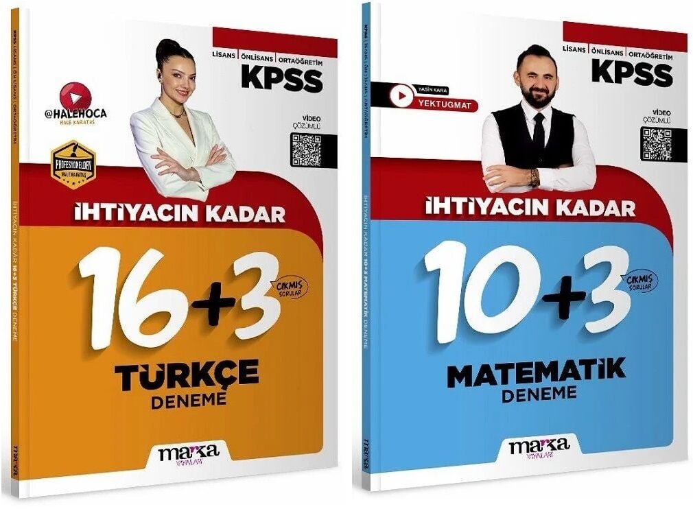 Marka 2026 KPSS Türkçe + Matematik İhtiyacın Kadar 32 Deneme 2 li Set Marka Yayınları