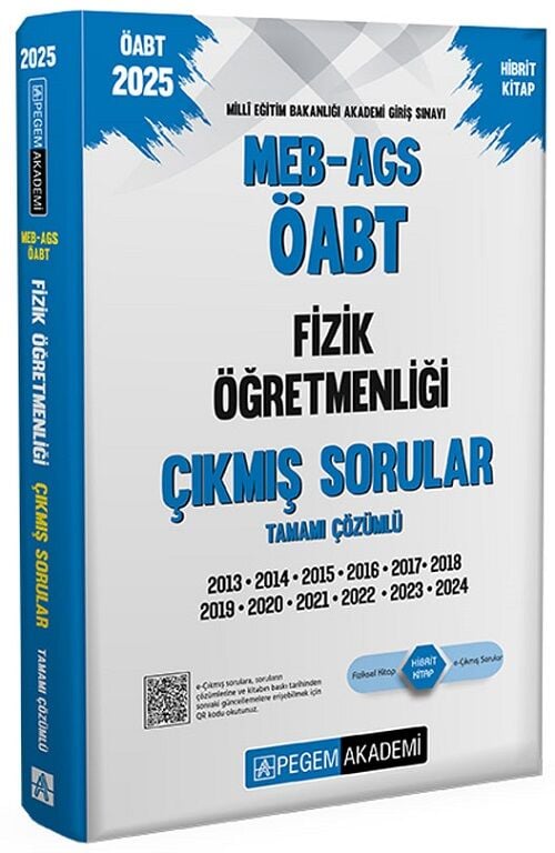 Pegem 2025 ÖABT MEB-AGS Fizik Öğretmenliği Çıkmış Sorular Çözümlü Pegem Akademi Yayınları