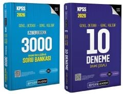 Pegem 2026 KPSS Genel Yetenek Genel Kültür EZBERBOZAN 3000 Soru Bankası + 10 Deneme 2 li Set Pegem Akademi Yayınları