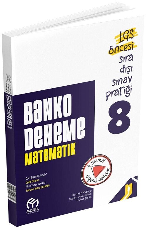 Model 8. Sınıf Matematik Banko 10 Deneme Çözümlü Model Eğitim Yayınları