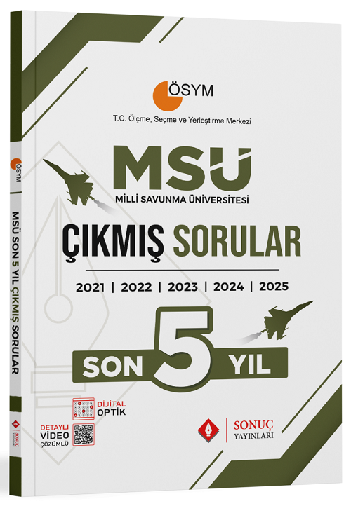 Sonuç 2026 MSÜ Çıkmış Sorular Son 5 Yıl Çözümlü Sonuç Yayınları