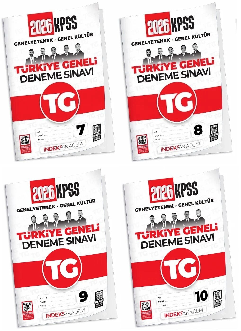 İndeks Akademi 2026 KPSS TG 7-8-9-10 Türkiye Geneli Deneme Genel Yetenek Genel Kültür 4 lü Set İndeks Akademi Yayıncılık
