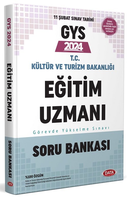 Data 2024 GYS Kültür ve Turizm Bakanlığı Eğitim Uzmanı Soru Bankası Görevde Yükselme Data Yayınları