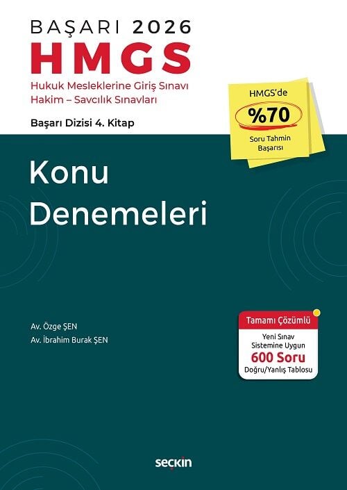 Seçkin 2026 BAŞARI HMGS Konu Denemeleri - Özge Şen, İbrahim Burak Şen Seçkin Yayınları