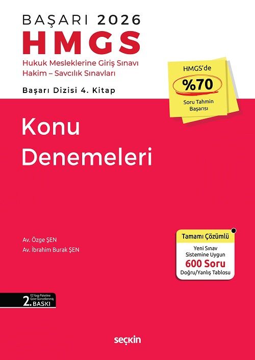 Seçkin BAŞARI HMGS Konu Denemeleri 2. Baskı - Özge Şen, İbrahim Burak Şen Seçkin Yayınları