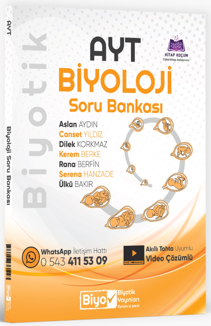 Biyotik YKS AYT Biyoloji Soru Bankası Video Çözümlü Biyotik Yayınları