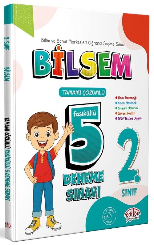 Editör 2. Sınıf BİLSEM Fasiküllü 5 Deneme Çözümlü Editör Yayınları