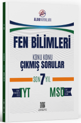 Alan Yayınları YKS TYT MSÜ Fen Bilimleri Çıkmış Sorular Son 7 Yıl Konu Konu Alan Yayınları