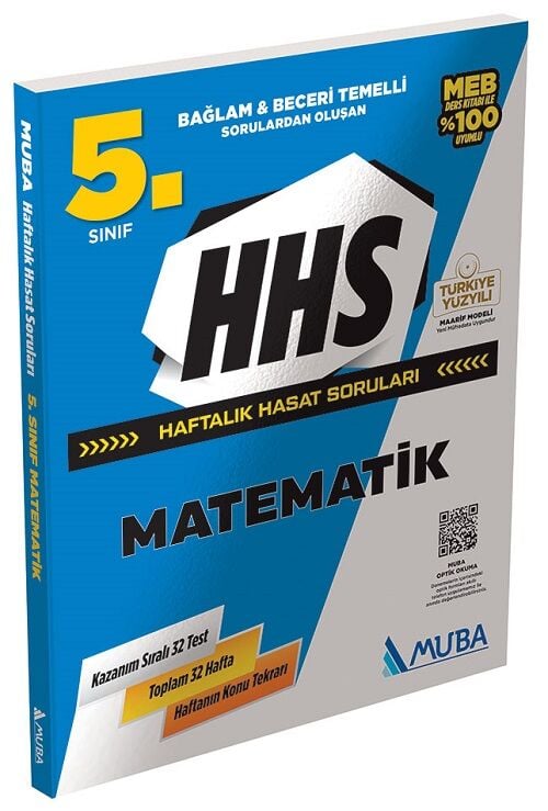 Muba 5. Sınıf Matematik HHS Maarif Modeli Haftalık Hasat Soruları Muba Yayınları