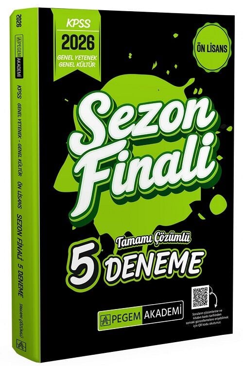 Pegem 2026 KPSS Ön Lisans Sezon Finali 5 Deneme Çözümlü Pegem Akademi Yayınları