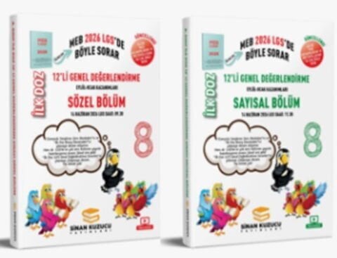 Sinan Kuzucu 8. Sınıf LGS Sözel Sayısal İlk Doz Genel 12 li Değerlendirme Seti Sinan Kuzucu Yayınları