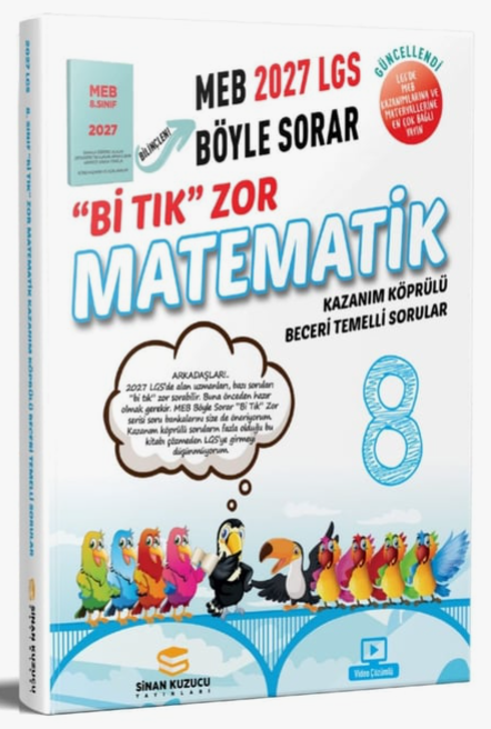 Sinan Kuzucu 2027 8. Sınıf LGS Matematik Bi Tık Zor Soru Bankası Sinan Kuzucu Yayınları